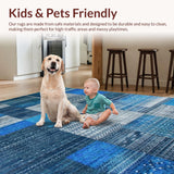 Artistic Blue Tiled Design Element(Blue)