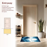 Charming Mountain Landscape Motif(Blue)