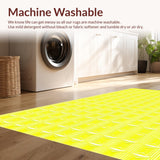 Ultra Soft Area Rug, Non Slip, Stain Resistant, Washable Area Rugs for Living Room, Bedroom, Bold Yellow Abstract Artistry(Yellow)