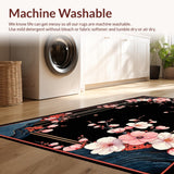 Ultra Soft Area Rug, Non Slip, Stain Resistant, Washable Area Rugs for Living Room, Bedroom, Sophisticated Multi-Tone Floral Composition(Pink)