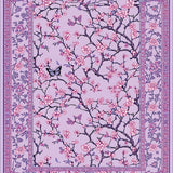 Ultra Soft Area Rug, Non Slip, Stain Resistant, Washable Area Rugs for Living Room, Bedroom, Elegant Vintage Blossom Design(Purple)