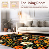 Elegant Cat and Floral Fusion(Black)