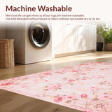Ultra Soft Area Rug, Non Slip, Stain Resistant, Washable Area Rugs for Living Room, Bedroom, Elegant Cozy Furry Accent(Pink)