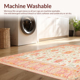 Ultra Soft Area Rug, Non Slip, Stain Resistant, Washable Area Rugs for Living Room, Bedroom, Elegant Area With Intricate Floral Motifs And Beige Hue(Ivory)