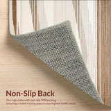 Abstract Linear Motifs and Textured Chevron Stripes(Beige)