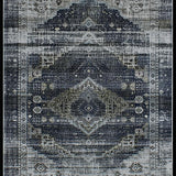 Ultra Soft Area Rug, Non Slip, Stain Resistant, Washable Area Rugs for Living Room, Bedroom, Chic Faded Diamond Arrangement(Gray)