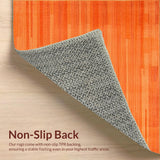 Ultra Soft Area Rug, Non Slip, Stain Resistant, Washable Area Rugs for Living Room, Bedroom, Simple Modern Shag Appeal(Orange)