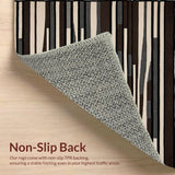 Ultra Soft Area Rug, Non Slip, Stain Resistant, Washable Area Rugs for Living Room, Bedroom, Stylish Modernist Zebra Aesthetic(Brown)