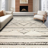 Ultra Soft Area Rug, Non Slip, Stain Resistant, Washable Area Rugs for Living Room, Bedroom, Sophisticated Cozy Chevron Design(Beige)