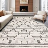 Ultra Soft Area Rug, Non Slip, Stain Resistant, Washable Area Rugs for Living Room, Bedroom, Rustic Subtle Patterned Collection(Gray)