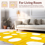 Ultra Soft Area Rug, Non Slip, Stain Resistant, Washable Area Rugs for Living Room, Bedroom, Charming Novelty Animal Pattern(Yellow)