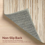 Ultra Soft Area Rug, Non Slip, Stain Resistant, Washable Area Rugs for Living Room, Bedroom, Cozy Natural Fiber Woven Texture(Beige)