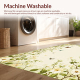 Ultra Soft Area Rug, Non Slip, Stain Resistant, Washable Area Rugs for Living Room, Bedroom, Vibrant Insect Garden Tapestry(Beige)