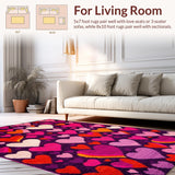 Ultra Soft Area Rug, Non Slip, Stain Resistant, Washable Area Rugs for Living Room, Bedroom, Lively Motivational Textured Design(Purple)