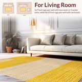 Ultra Soft Area Rug, Non Slip, Stain Resistant, Washable Area Rugs for Living Room, Bedroom, Modern Eclectic Entryway Stain-Resistant Carpet(Yellow)