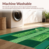 Ultra Soft Area Rug, Non Slip, Stain Resistant, Washable Area Rugs for Living Room, Bedroom, Charming Animal Green Fantasy Theme(Green)