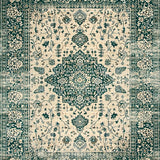 Ultra Soft Area Rug, Non Slip, Stain Resistant, Washable Area Rugs for Living Room, Bedroom, Rustic Floral Geometric Fusion(Beige)