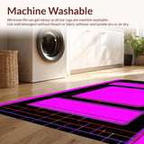 Ultra Soft Area Rug, Non Slip, Stain Resistant, Washable Area Rugs for Living Room, Bedroom, Bold Abstract Gaming Aesthetic(Pink)
