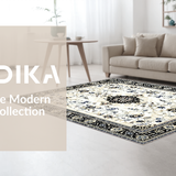 Cozy Black and Ivory Medallion(White)