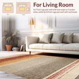 Ultra Soft Area Rug, Non Slip, Stain Resistant, Washable Area Rugs for Living Room, Bedroom, Chic Minimalist Animal Skin Motif(Beige)