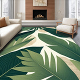 Ultra Soft Area Rug, Non Slip, Stain Resistant, Washable Area Rugs for Living Room, Bedroom, Soft Green Nature-Inspired Motif(Green)