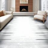 Inkwell Woven Modernist Hallway Floor Art(White)