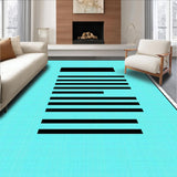 Ultra Soft Area Rug, Non Slip, Stain Resistant, Washable Area Rugs for Living Room, Bedroom, Sophisticated Structured Note Layout(Blue)