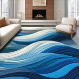 Ultra Soft Area Rug, Non Slip, Stain Resistant, Washable Area Rugs for Living Room, Bedroom, Soft Contemporary Grey Blue Dining Room Carpet(Gray)