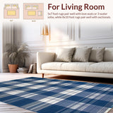Rustic Blue Checkered Aesthetic(Blue)