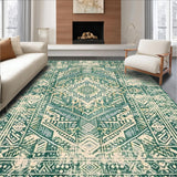 Elegant Cream and Sage Floral Medallion(Ivory)