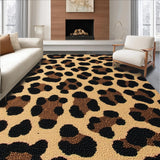 Ultra Soft Area Rug, Non Slip, Stain Resistant, Washable Area Rugs for Living Room, Bedroom, Exotic Brown Animal Print Bedroom Area Carpet(Beige)