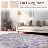 Ultra Soft Area Rug, Non Slip, Stain Resistant, Washable Area Rugs for Living Room, Bedroom, Contemporary Cosmic Motif(Gray)