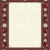 Ultra Soft Area Rug, Non Slip, Stain Resistant, Washable Area Rugs for Living Room, Bedroom, Chic Classic Burgundy Medallion Style(Red)