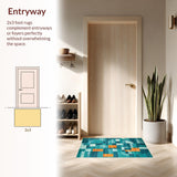 Contemporary Vibrant Tiled Design(Blue)