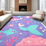 Ultra Soft Area Rug, Non Slip, Stain Resistant, Washable Area Rugs for Living Room, Bedroom, Whimsical Pastel Ombre Texture(Purple)