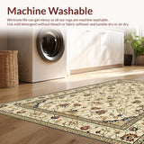 Ultra Soft Area Rug, Non Slip, Stain Resistant, Washable Area Rugs for Living Room, Bedroom, Sophisticated Subtle Beige Hues(Beige)