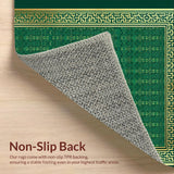 Emerald Green Geometric Elegance(Green)