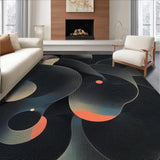 Ultra Soft Area Rug, Non Slip, Stain Resistant, Washable Area Rugs for Living Room, Bedroom, Elegant Grayscale Abstract Design(Gray)