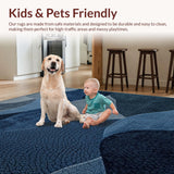 Ultra Soft Area Rug, Non Slip, Stain Resistant, Washable Area Rugs for Living Room, Bedroom, Luxurious 3D Marine-inspired Visual Appeal(Blue)