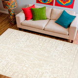 Ultra Soft Area Rug, Non Slip, Stain Resistant, Washable Area Rugs for Living Room, Bedroom, Kitchen Non Slip Boho Runner(Beige)