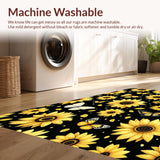 Ultra Soft Area Rug, Non Slip, Stain Resistant, Washable Area Rugs for Living Room, Bedroom, Chic Abstract Butterfly Decoration(Yellow)