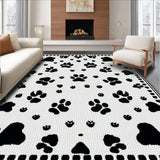 Ultra Soft Area Rug, Non Slip, Stain Resistant, Washable Area Rugs for Living Room, Bedroom, Stylish Minimalist Fluffy Accent(Black)