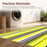 Ultra Soft Area Rug, Non Slip, Stain Resistant, Washable Area Rugs for Living Room, Bedroom, Contemporary Striking Zebra Influence(Yellow)
