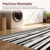 Contemporary Linear with Bold Dual Tone Striped Geometry and Sleek Symmetry(Beige)