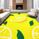 Ultra Soft Area Rug, Non Slip, Stain Resistant, Washable Area Rugs for Living Room, Bedroom, Playful Cozy Farmhouse Expression(Yellow)