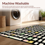 Ultra Soft Area Rug, Non Slip, Stain Resistant, Washable Area Rugs for Living Room, Bedroom, Quirky Modern Abstract Pattern(Beige)