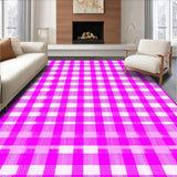 Contemporary Checkered Pastel Decor(Pink)