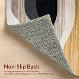 Ultra Soft Area Rug, Non Slip, Stain Resistant, Washable Area Rugs for Living Room, Bedroom, Desert Oasis Textured Area Dune Shadow Collection(Gray)