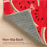 Fresh Greenery Accented Tapestry(Red)