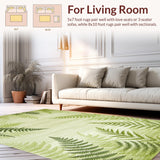 Ultra Soft Area Rug, Non Slip, Stain Resistant, Washable Area Rugs for Living Room, Bedroom, Contemporary Geometric Textured Appeal(Green)